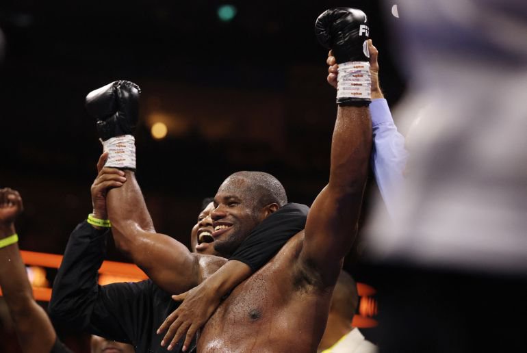 Boxing - Daniel Dubois v Fabio Wardley - WBO World Heavyweight Title - O2 Arena, London, Britain - October 17, 2026 Daniel Dubois celebrates after winning his WBO world heavyweight title fight against Fabio Wardley Action Images via Reuters/John Sibley