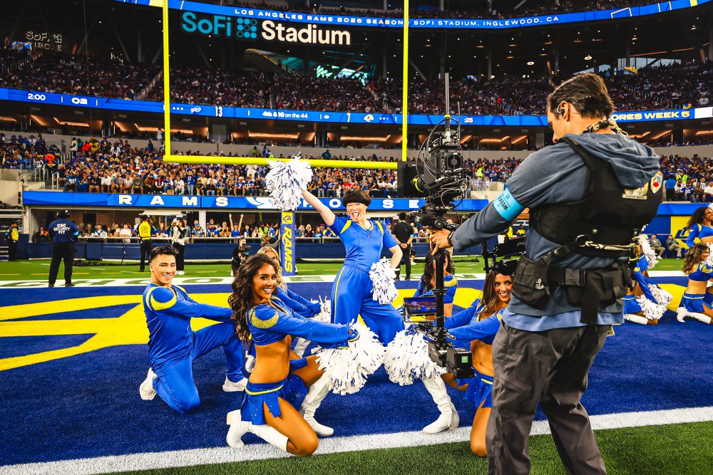 Atsuko Okatsuka during the regular season game against the Buffalo Bills on Monday, Oct. 12, 2026, at SoFi Stadium in Inglewood, CA. (Ryan Hadji /Los Angeles Rams)