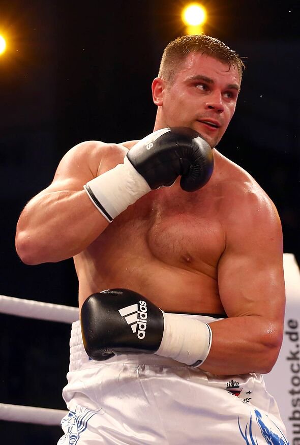 Denis Boytsov during the Heavyweight fight at Ewe Arena on December 6, 2014.