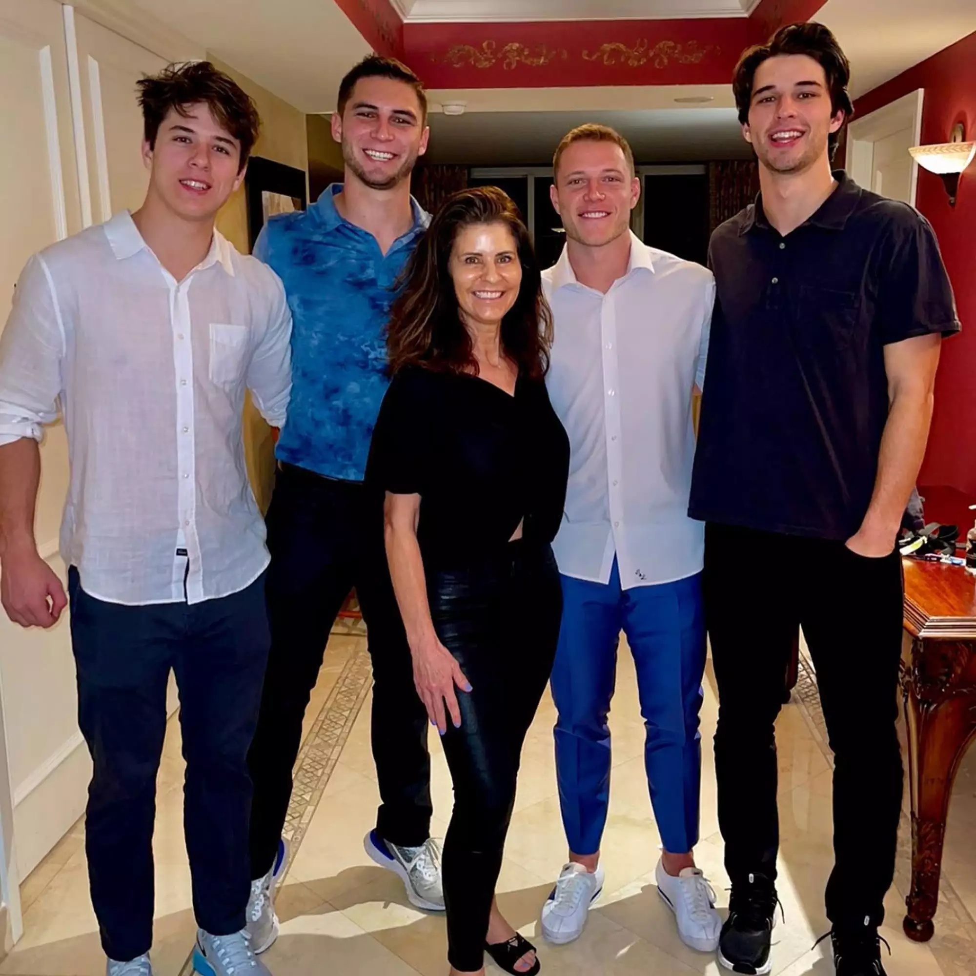 Luke McCaffrey, Max McCaffrey, Lisa McCaffrey, Christian McCaffrey, and Dylan McCaffrey. 