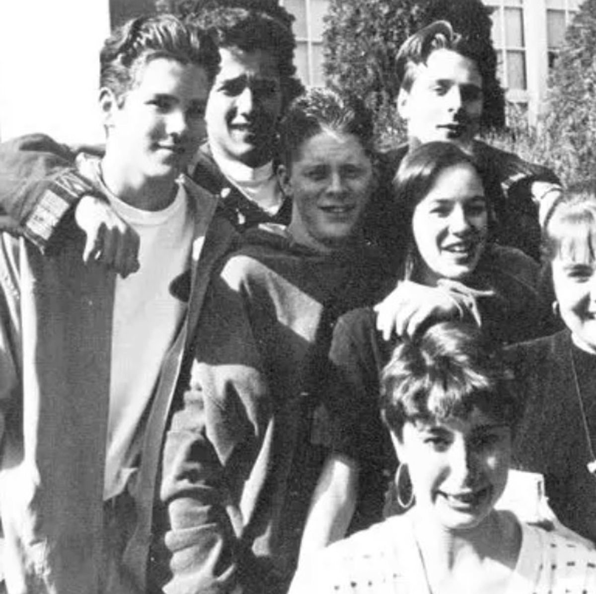 Actor Ryan Reynolds, top left, is shown during his junior year at Kitsilano Secondary School in Vancouver, British Columbia, in 1993.