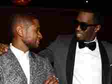 <p>Usher and Diddy at the Grammy Awards pre-party honouring LA Reid, 2013</p>