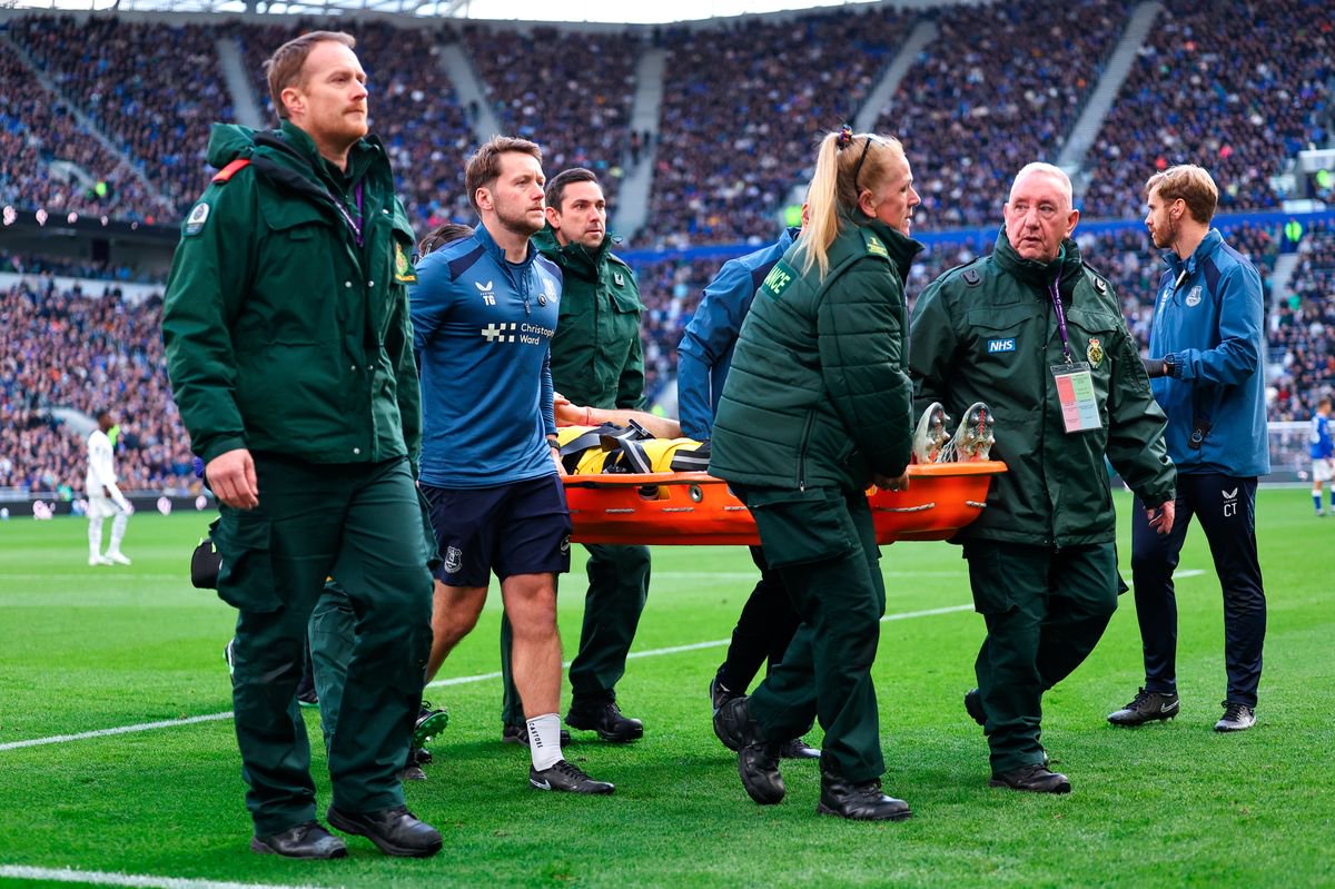 Emi Martinez was taken off on a stretcher after a serious collision