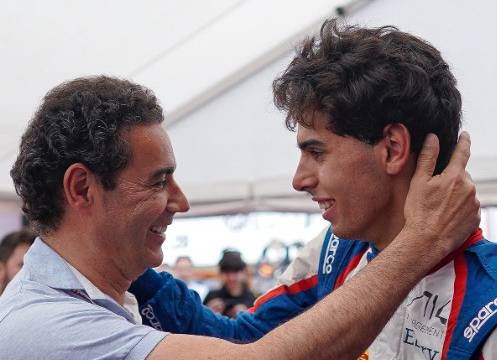 Gabriel Bortoleto e o pai Lincoln Oliveira