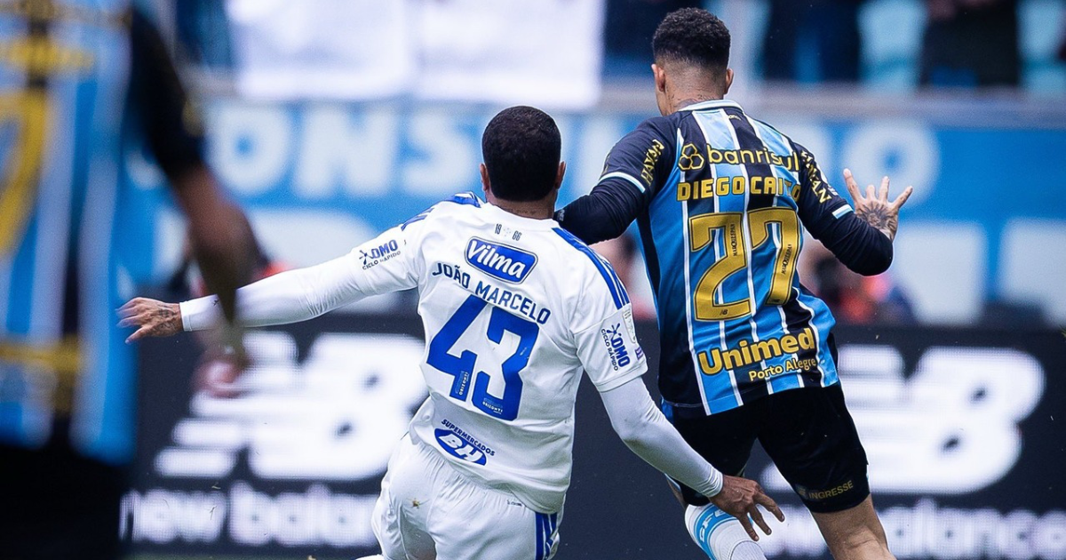 Imagem da partida entre Grêmio e Cruzeiro, pelo Brasileirão. (Foto/Reprodução: Cruzeiro via X)
