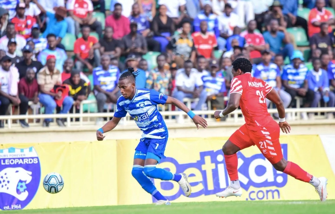 Shabana FC face FKF disciplinary action after fans set off smoke bombs at Nyayo Stadium - Match action between AFC Leopards and Shabana FC at Nyayo Stadium on October 25, 2026. (Photo: Facebook/ AFC Leopards) 