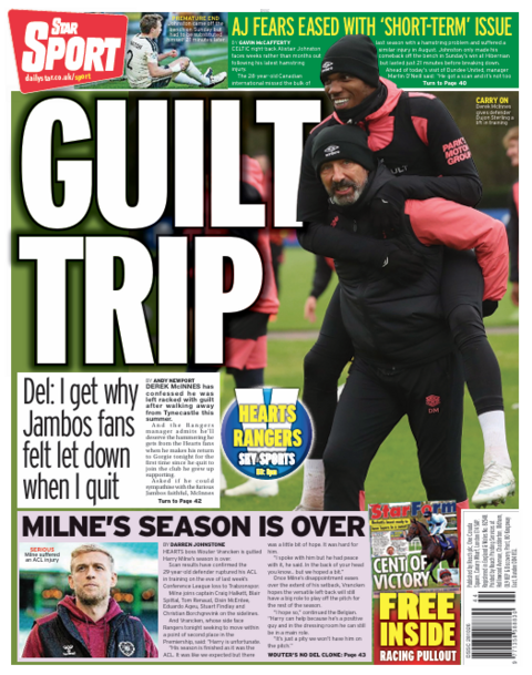 The back page of the Scottish edition of The Star on 281026