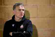 Phil Parkinson, Manager of Wrexham, looks on prior to the Sky Bet League Two match between Forest Green Rovers and Wrexham at The New Lawn on Febru...