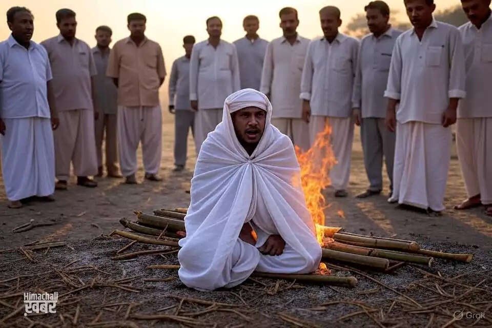 अंतिम संस्कार के दौरान जिंदा हुआ बुजुर्ग, वीडियो ने मचाई हलचल