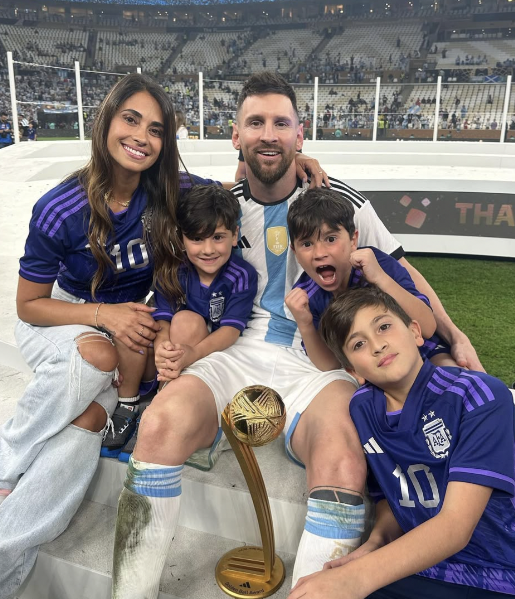 The couple first met as children and now share three sons (antonelaroccuzzo/Instagram)