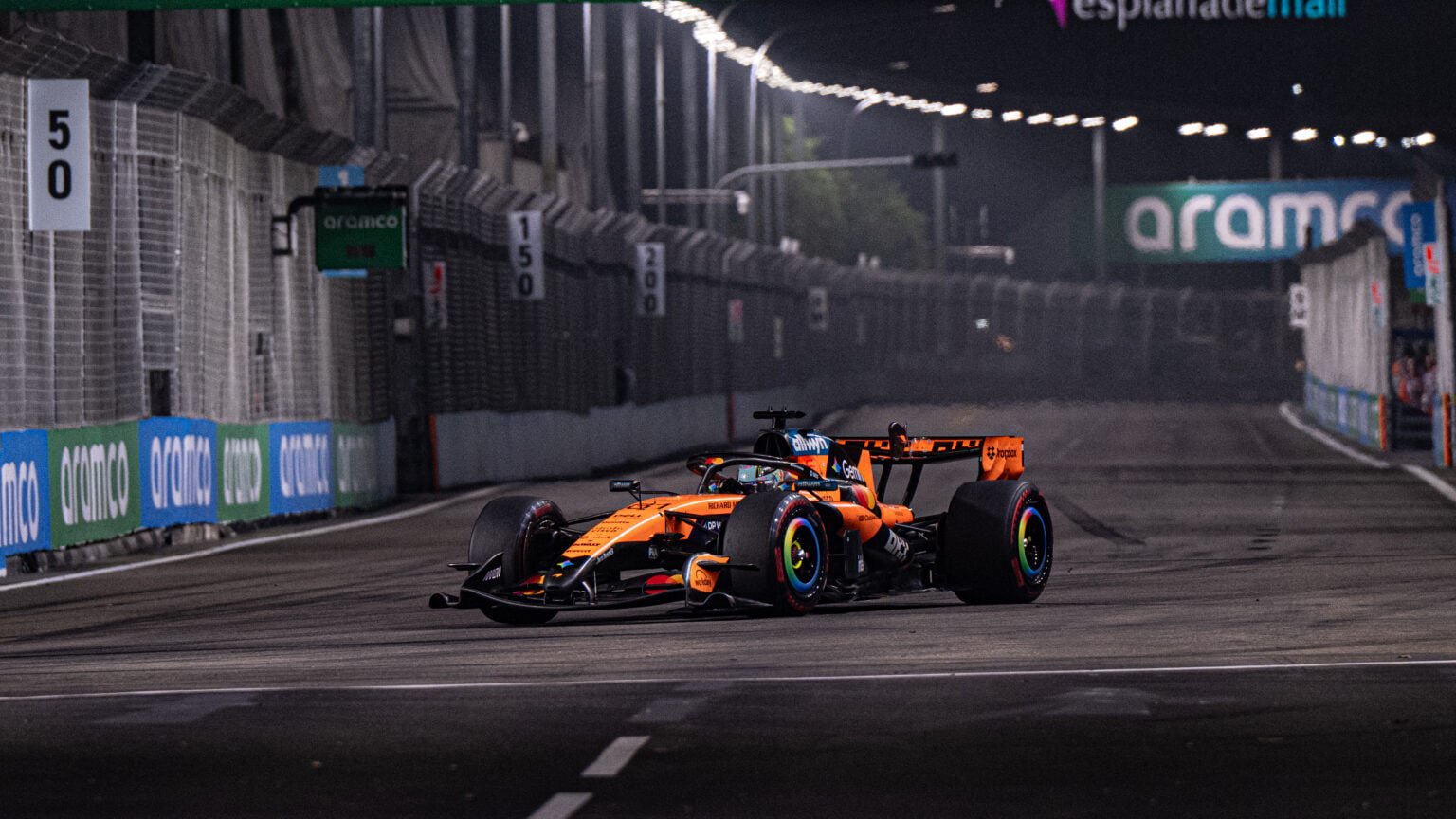McLaren driver Oscar Piastri on track during the 2026 F1 Singapore Grand Prix