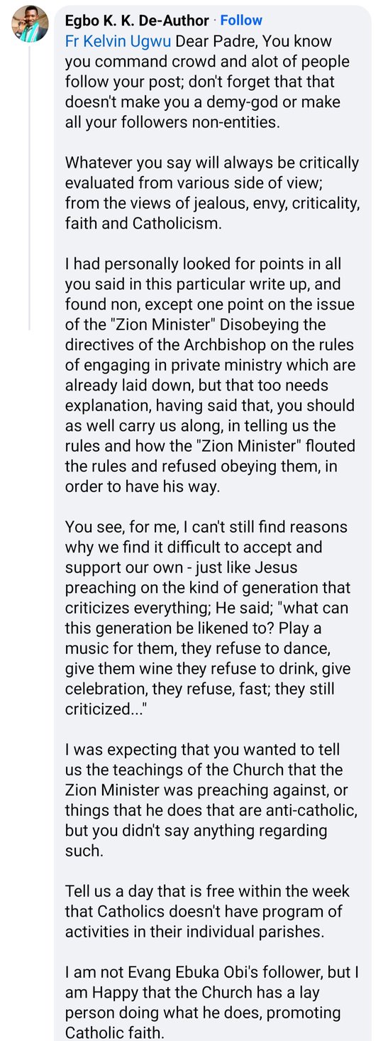 "This centre is proscribed by the Archbishop of Lagos Archdiocese" Catholic Priests warn Catholics against attending Zion Ministry; members hit back