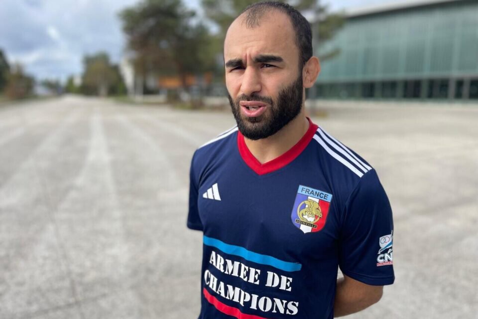 Le sergent Luka Mkheidze, champion de judo, médaillé de bronze aux Jeux de Tokyo 2021, vice-champion olympique et champion olympique par équipes mixtes aux JO de Paris 2024