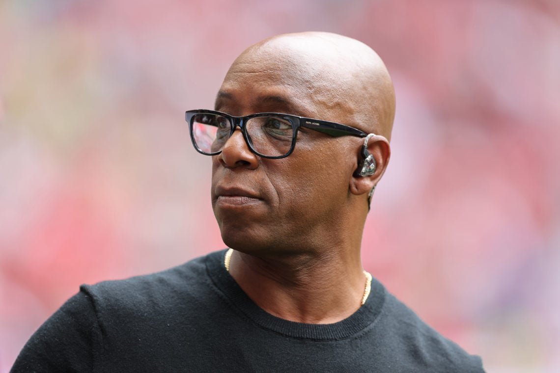 Ian Wright, ITV Sports pundit during the 2024 FA Community Shield match between Manchester United and Manchester City at Wembley Stadium.