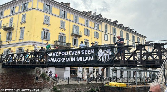 Newcastle fans are in a joyous mood as they party in Milan ahead of Champions League return