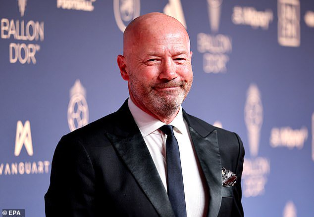 Alan Shearer was among footballing luminaries to be suited up for the event at the London Palladium