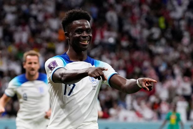 Bukayo Saka scored in England's victory over Senegal in the World Cup last 16 clash