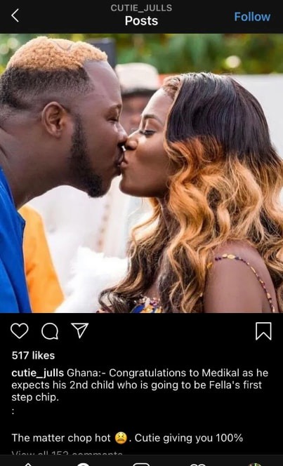 Alleged: Medikal is expecting baby No. 2 but not with his wife Fella - Screenshots