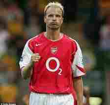 Dutchman Dennis Bergkamp is the Premier League's greatest player in the eyes of Merson