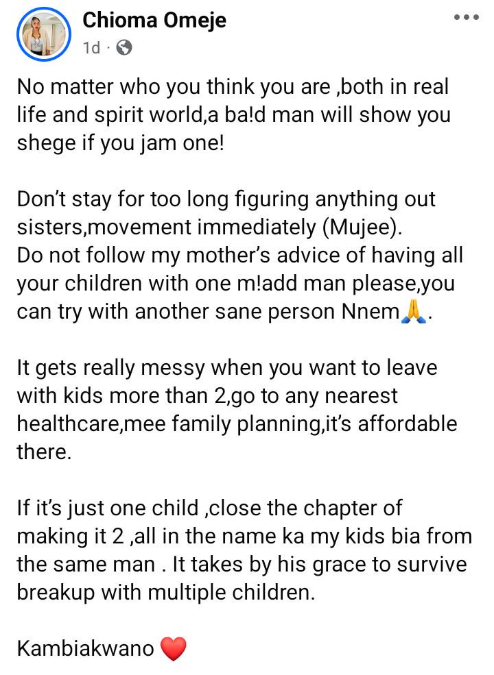 A bad man will show you shege - Nigerian woman writes as she shares her photos during marriage and after divorce