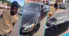 Black Sherif Spotted In A N91 Million Mercedes C63 AMG On The Streets Of Accra, Video Trends