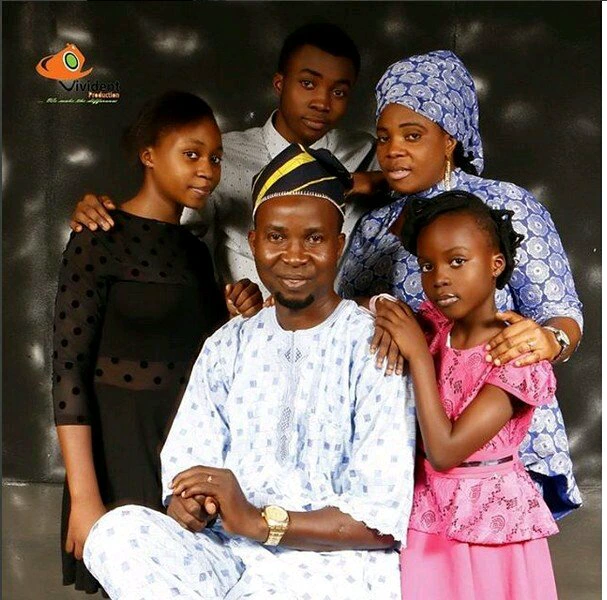  Yoruba Actor "Okunnu" Meet His Beautiful Wife, Daughter and Son Who all Base in Canada (Photos).