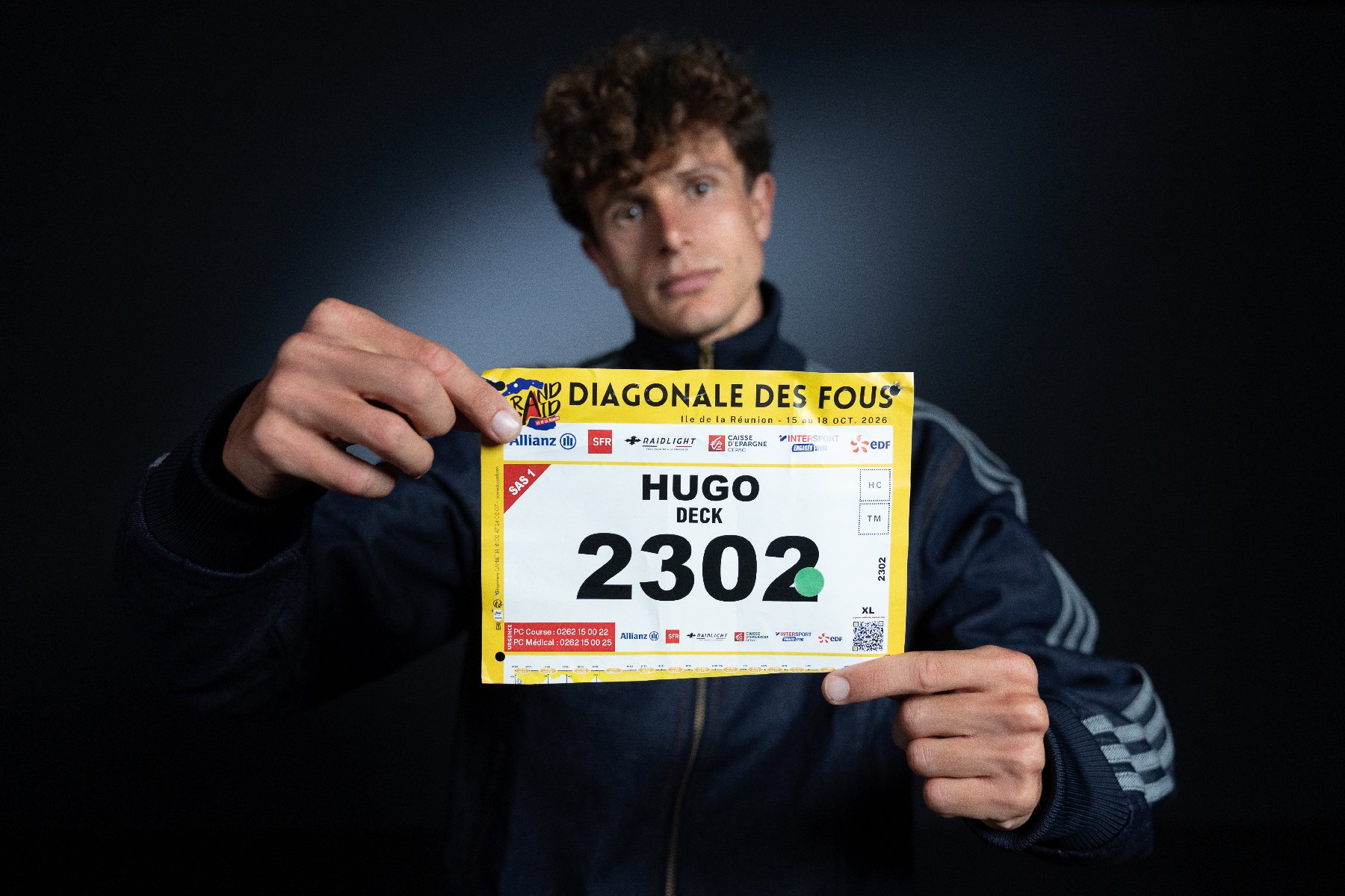 Hugo Deck, vainqueur de la Diagonale des Fous 2026, photographié à Paris le 23 octobre 2026