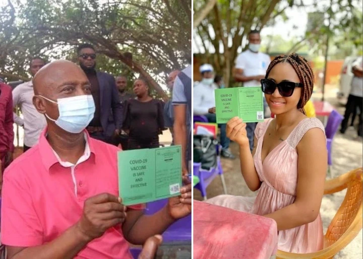 ‘No Side Effects’ - Regina Daniels, Ned Nwoko Say As They Receive COVID-19 Vaccine
