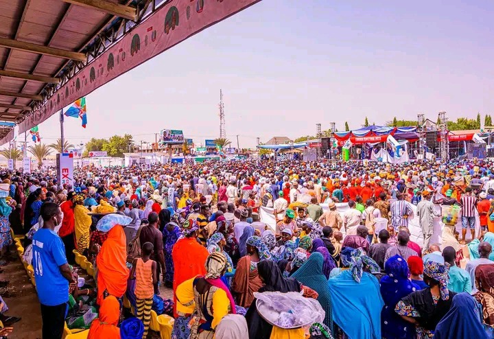 Bola Tinubu Reacts After Large Crowd Attended His Campaign Rally In Lafia, Nasarawa State