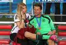 The pair who met in 2010, have two children, and previously split up for two years back in 2018 (the couple pictured together after Germany's triumph in the 2014 World Cup final)