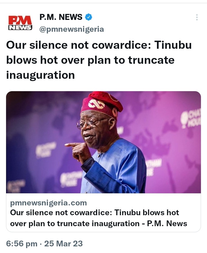 Today's Headlines: Why I Was Against Soludo’s Gov Ambition-OBJ, Our Silence Not Cowardice-Tinubu