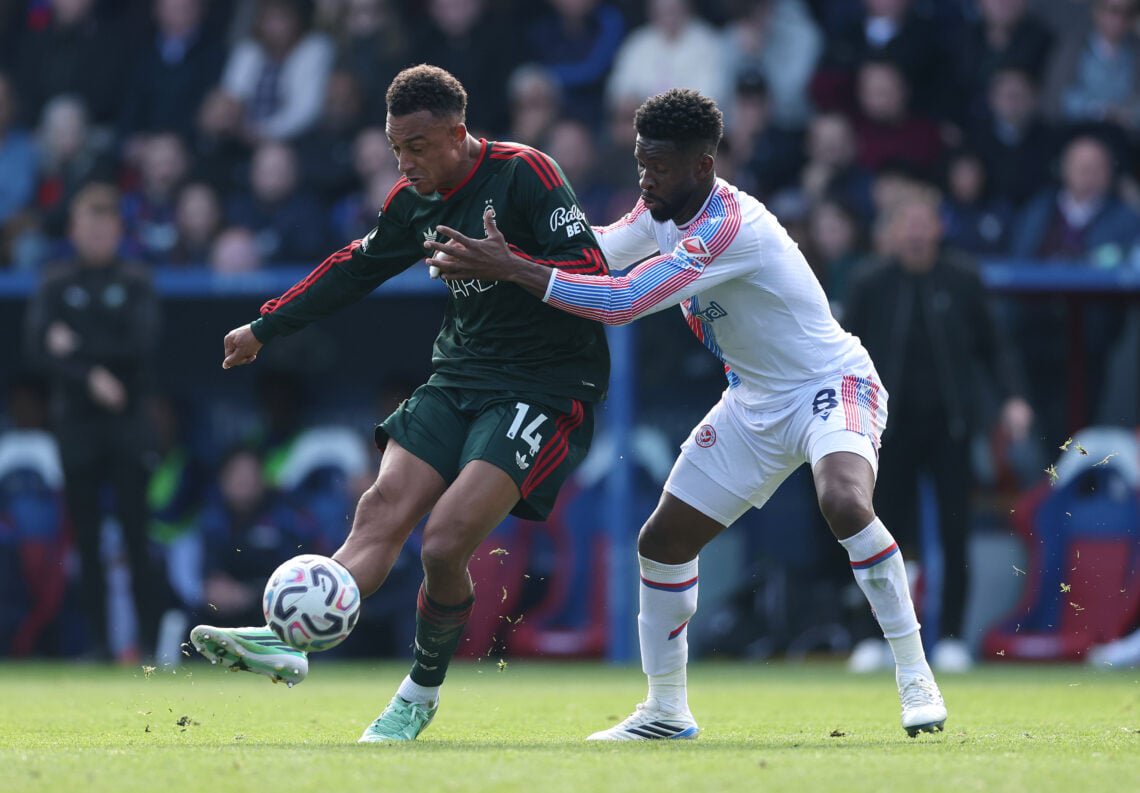 Dan Ndoye in action for Nottingham Forest vs Crystal Palace