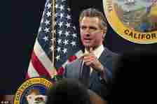 Newsom, 56, told DailyMail.com that claims that he could replace Biden, 81, in November were 'farcical'
