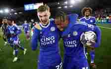 Leicester City players celebrate
