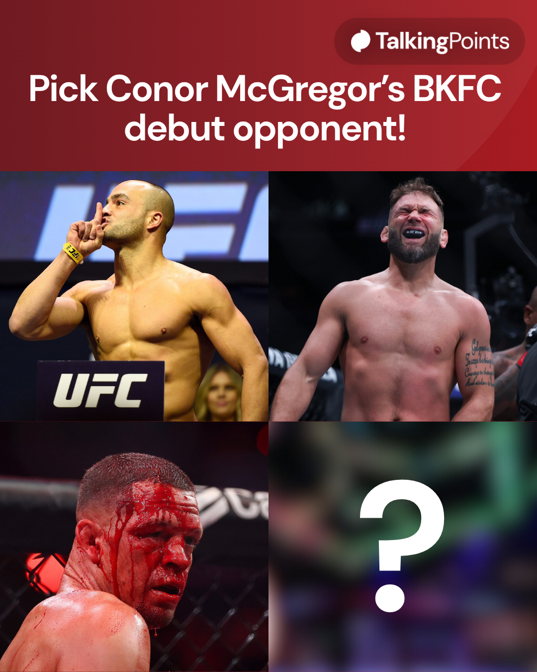 Conor McGregor won't be short of options when he makes his BKFC debut