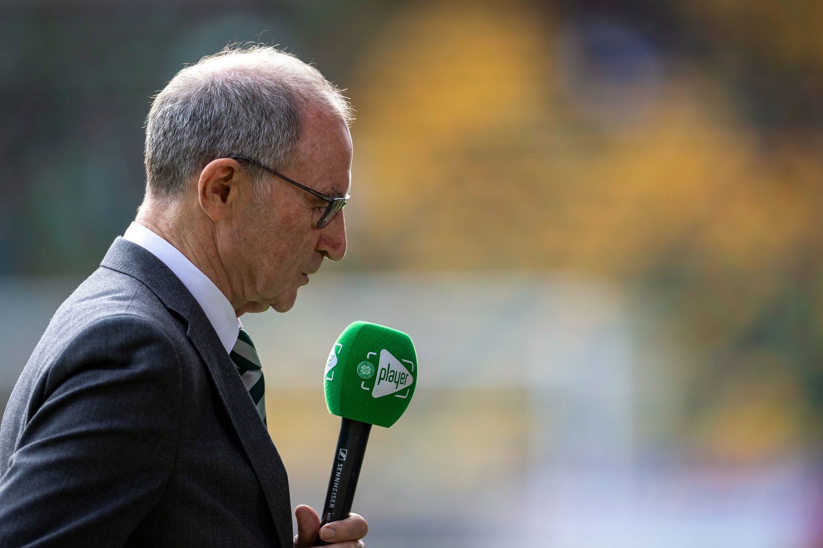 Pre-match television interview pitchside at Fir Park