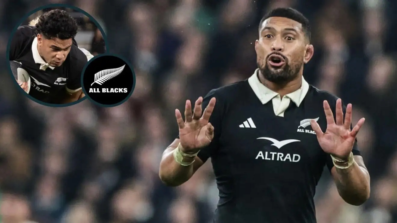 All Blacks stars Ardie Savea and Wallace Sititi (inset).