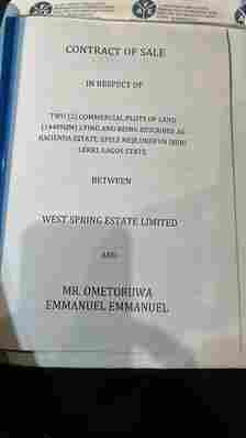 Contract of Sale between West Spring Estate Limited and Mr Ometoruwa