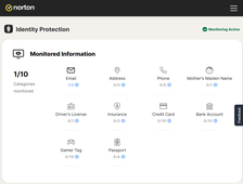 Norton 360 Identity Protection feature
