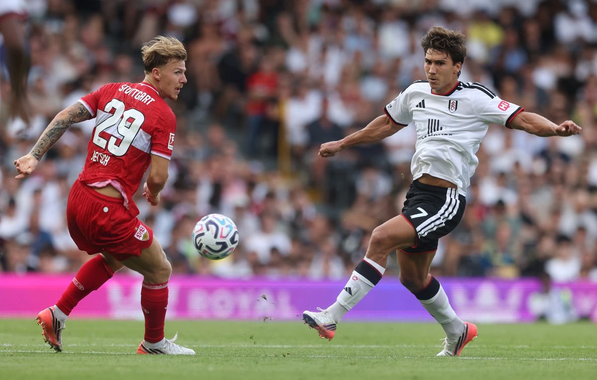 Finn Jeltsch during a pre-season friendly between Stuttgart and Fulham.