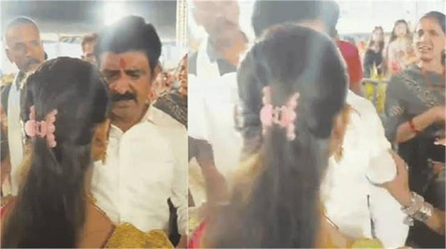 bjp leader pushes girl indore garba event  pocso probe kamal chauhan  garb