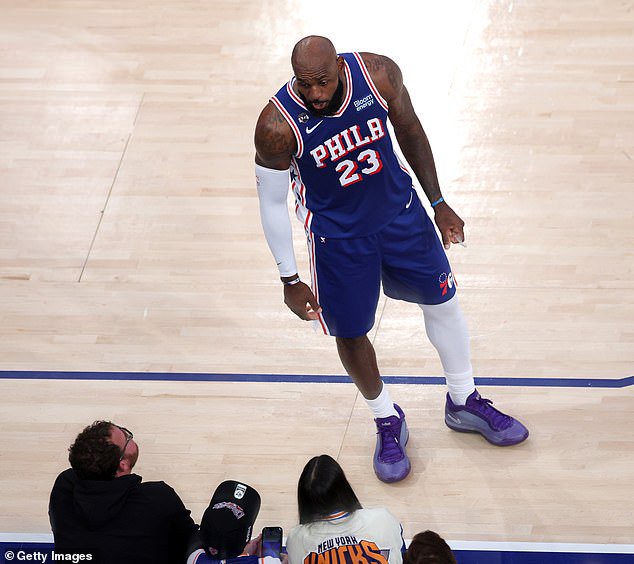 James eventually came back over and made peace with the fan later in the game
