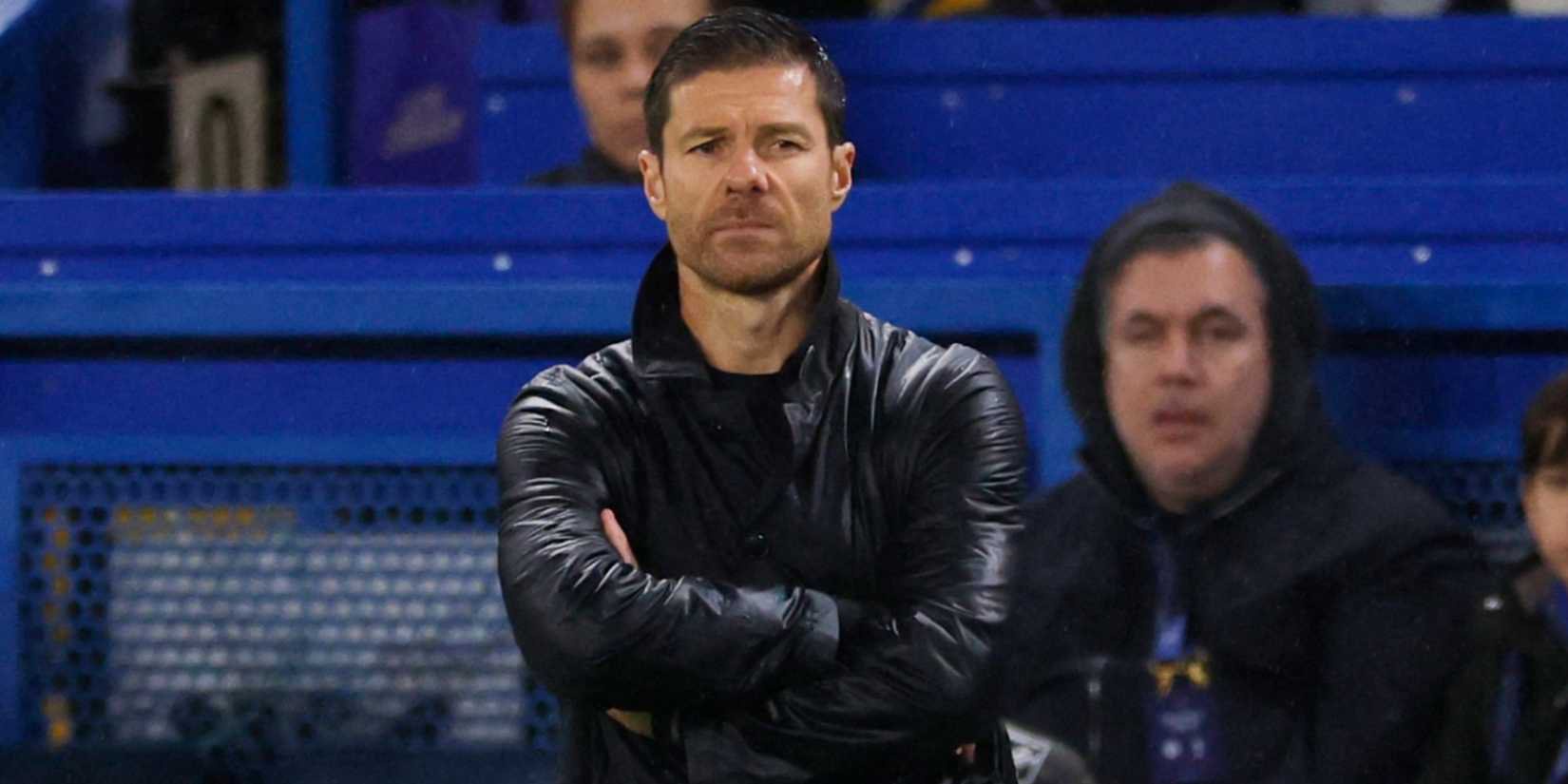 Xabi Alonso standing on the touchline