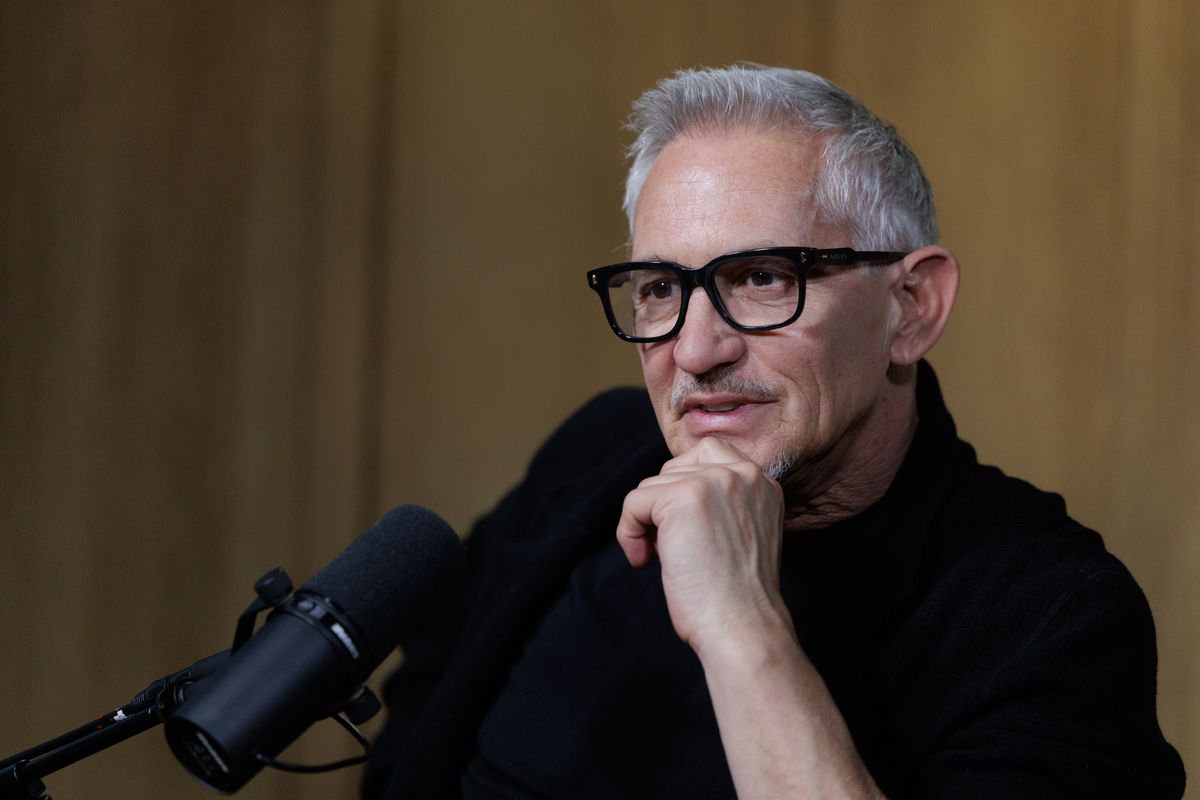 Gary Lineker, former England footballer, during an interview for Bloomberg's "The Mishal Husain Show" podcast in London, UK, on Monday, May 18, 2026. Donald Trump has a "very peculiar, very odd" relationship with Gianni Infantino, according to football pundit Lineker, who criticized the head of football's governing body for creating and awarding the FIFA Peace Prize to the US president. Photographer: Jason Alden/Bloomberg via Getty Images