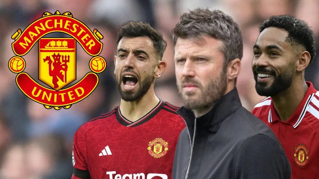 Bruno Fernandes, Michael Carrick and Matheus Cunha