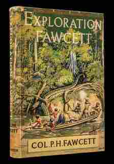 The illustrated cover of "Exploration Fawcett" by Col. P. H. Fawcett