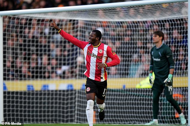 Dango Ouattara hit the equaliser for Brentford (Mike Egerton/PA)