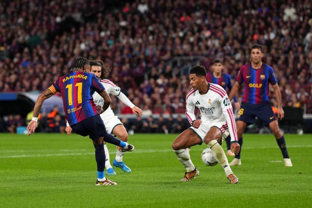 Raphinha levelled the score after a disguised pass from Pedri