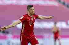 Robert Lewandowski In Action For Bayern Munich