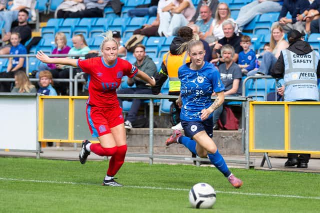 Aleesha Collins scored twice to seal a place in the next round of the FA Cup. Pic: Bruce Fitzgerald